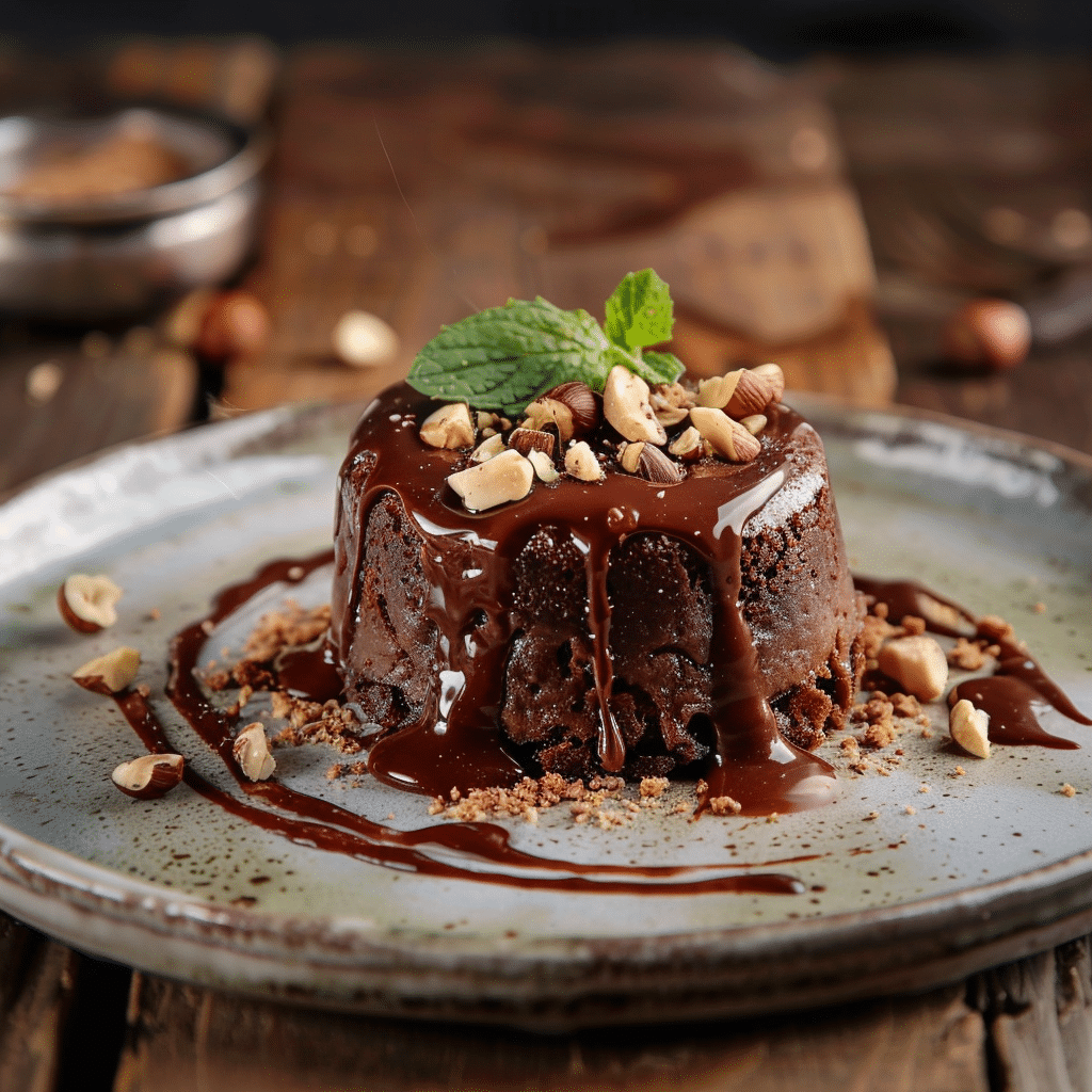 Chocolate Hazelnut Lava Cake: Gooey Decadence Recipe - Recipe Image