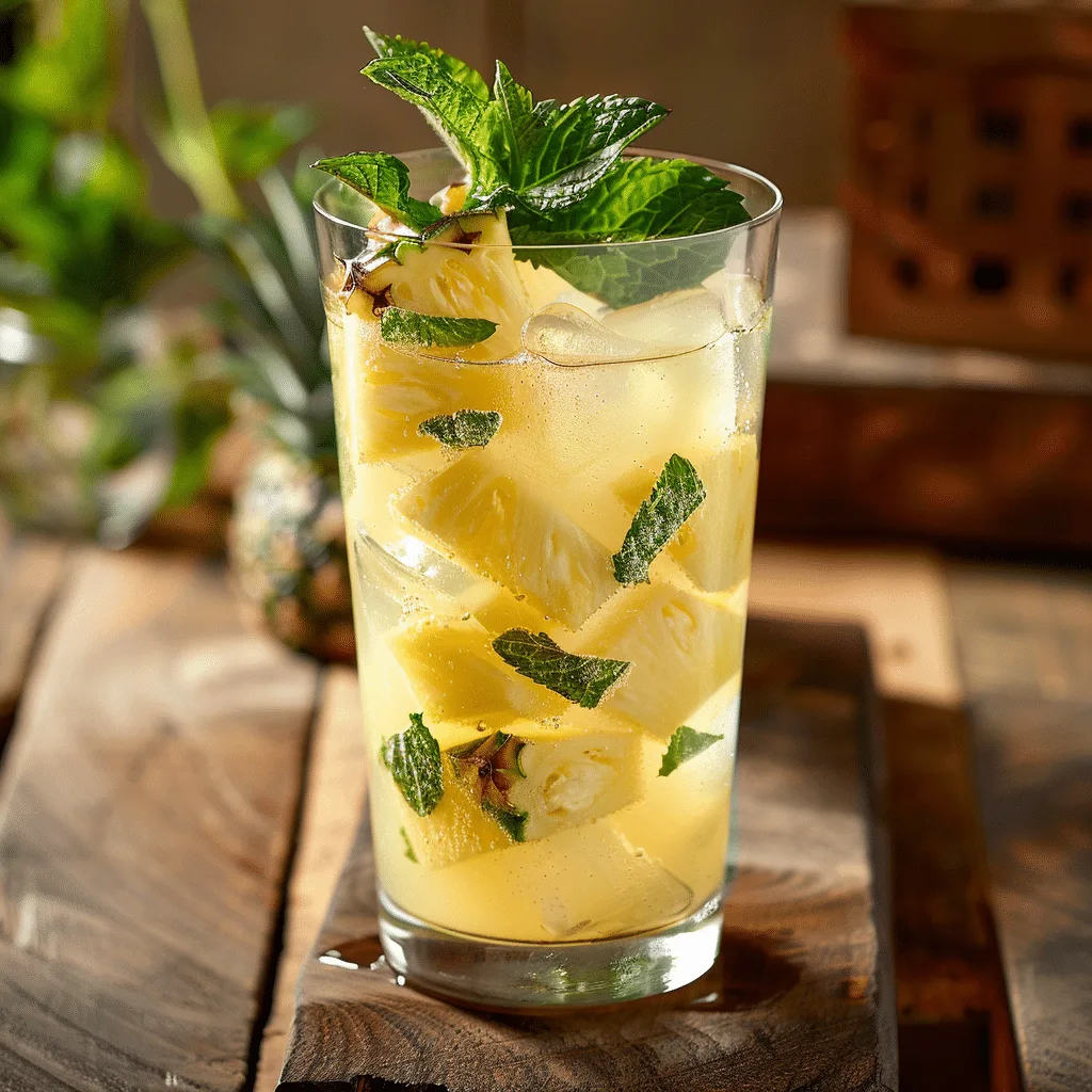Pineapple Mint Cooler: Fresh & Refreshing Drink Recipe