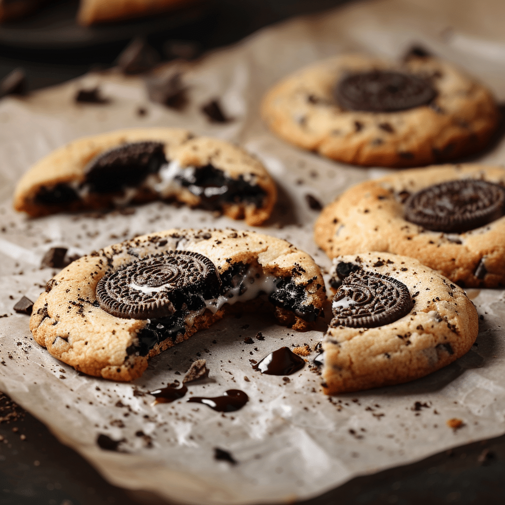 Oreo Stuffed Cookies 🍪 Recipe - Recipe Image