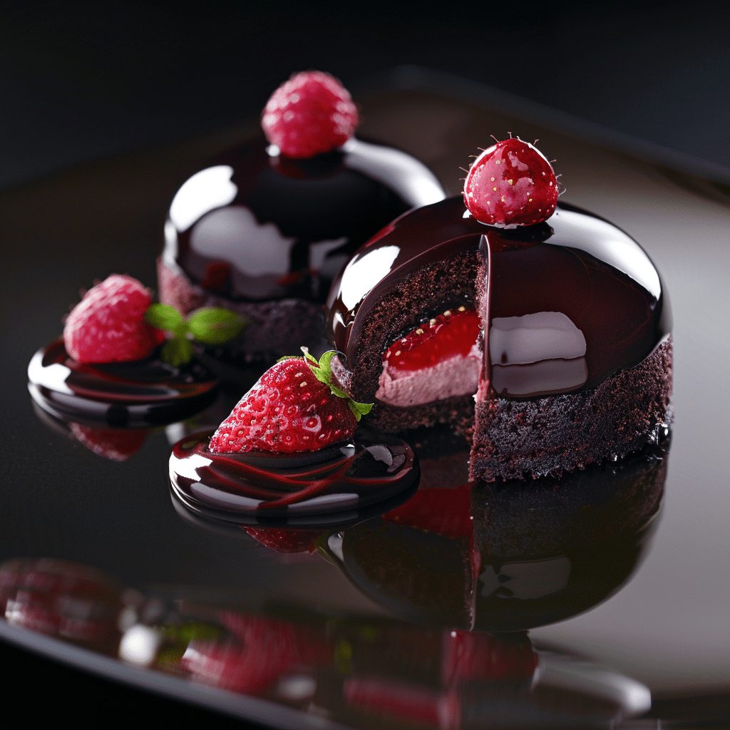 Strawberry Chocolate Dome Cakes 🍓 Recipe - Recipe Image