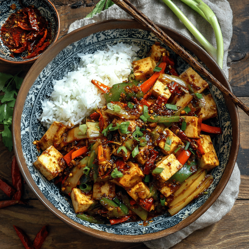 Spicy Szechuan Tofu Stir-Fry Recipe - Recipe Image