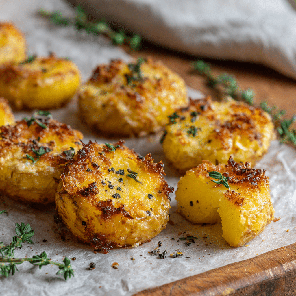 Crispy Parmesan Crusted Potatoes Recipe - Recipe Image