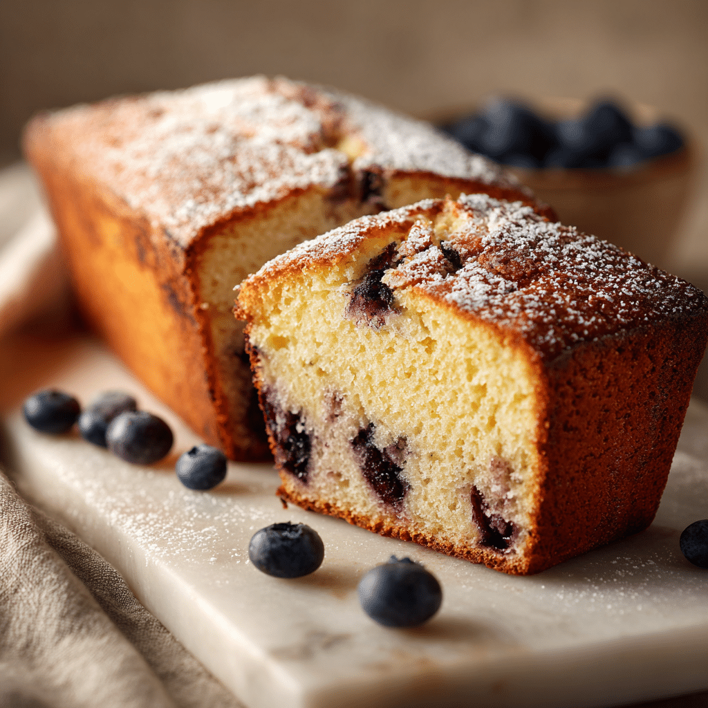 Blueberry Lemon Loaf Cake Recipe - Recipe Image