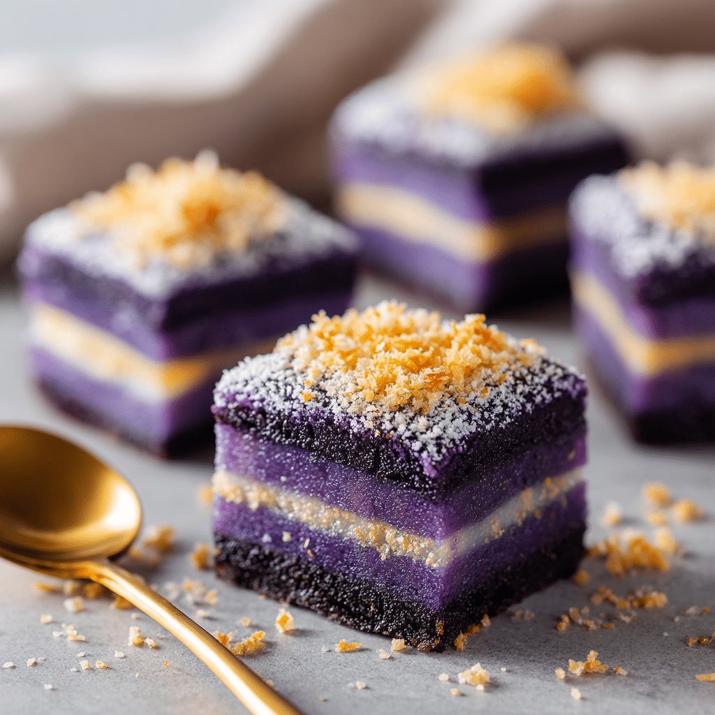 Ube Mochi Brownies Recipe - Recipe Image