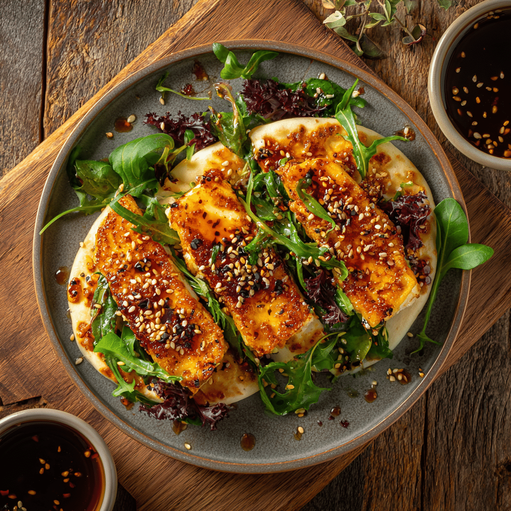 Spicy Honey Halloumi Wraps Recipe - Recipe Image