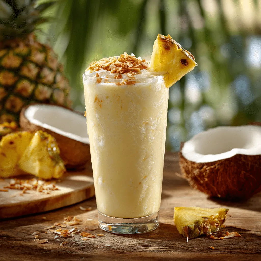 Pineapple Coconut Smoothie Recipe - Recipe Image