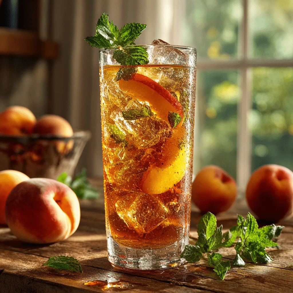 Peach Iced Tea Recipe - Recipe Image