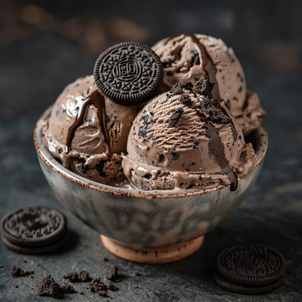 Oreo Chocolate Ice Cream Recipe - Recipe Image