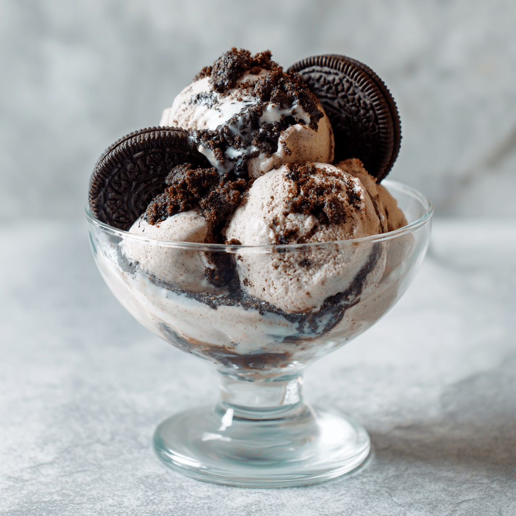 Oreo Chocolate Ice Cream Recipe - Recipe Image