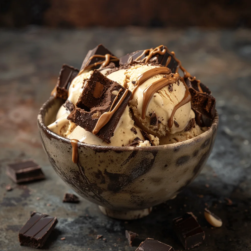 Brownie Peanut Butter Ice Cream Recipe - Recipe Image