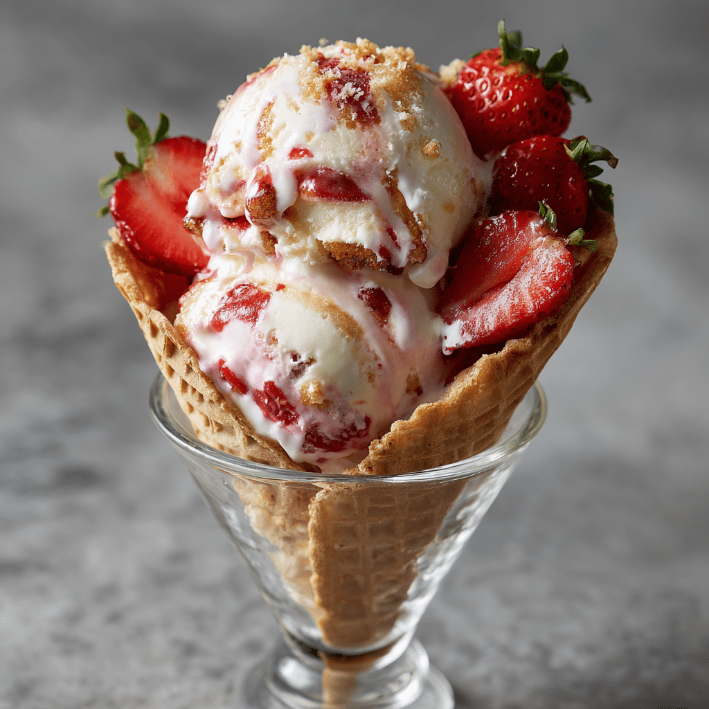 Strawberry Cheesecake Ice Cream Recipe - Recipe Image
