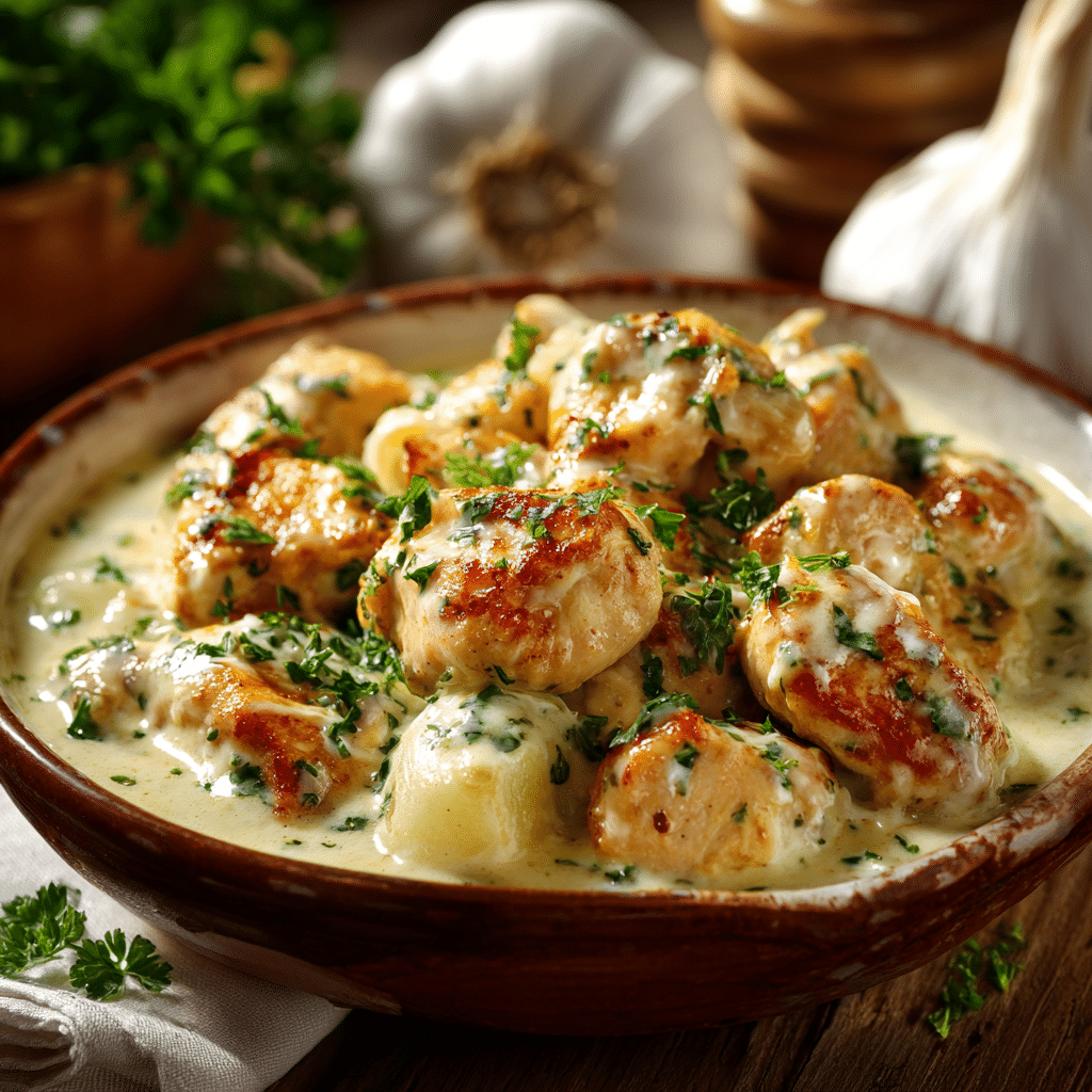 Creamy Garlic Chicken Recipe - Recipe Image