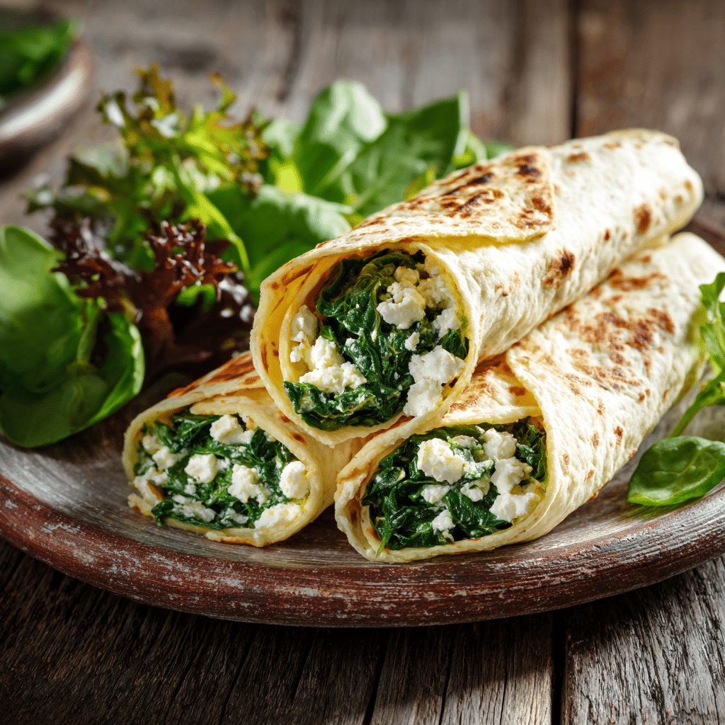 Spinach Feta Wrap Recipe - Recipe Image