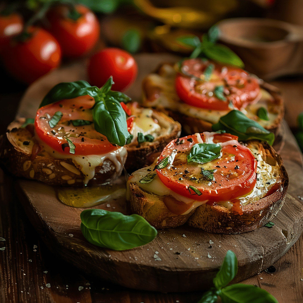 Tomato Cheese Toast Recipe - Recipe Image