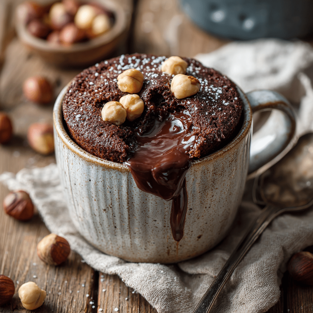 Chocolate Hazelnut Mug Cake Recipe - Recipe Image