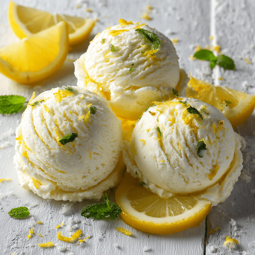 Lemon Ice Cream Recipe - Recipe Image