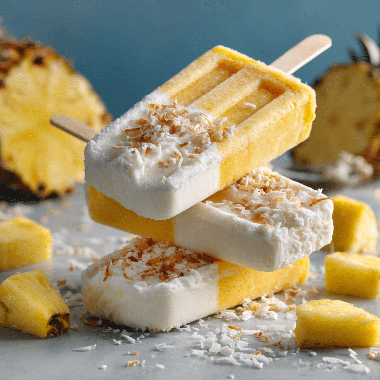 Pineapple Coconut Popsicles Recipe