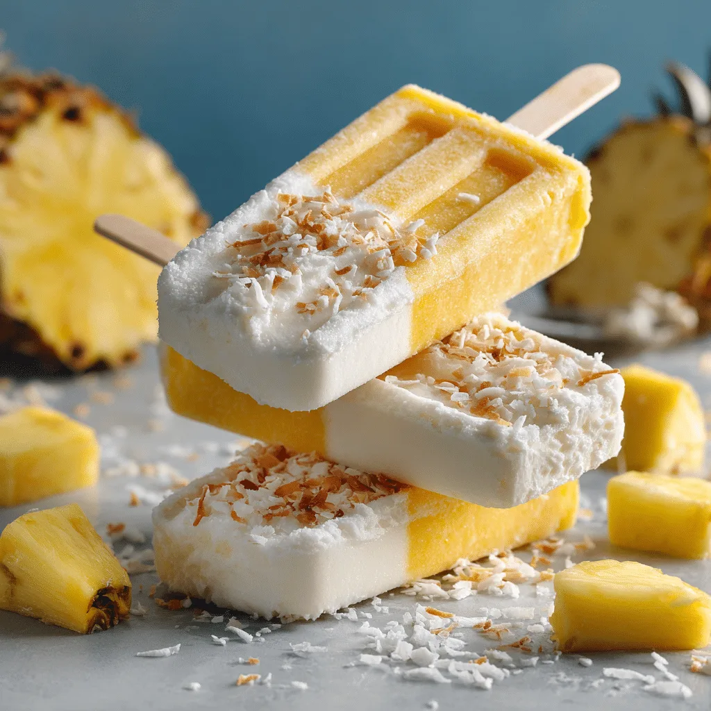 Pineapple Coconut Popsicles Recipe