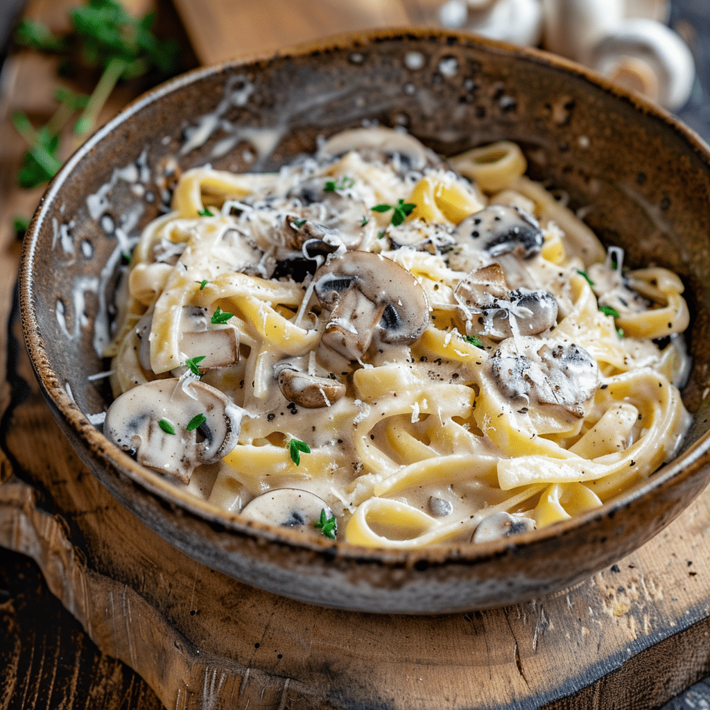 Creamy Mushroom Pasta Recipe - Recipe Image
