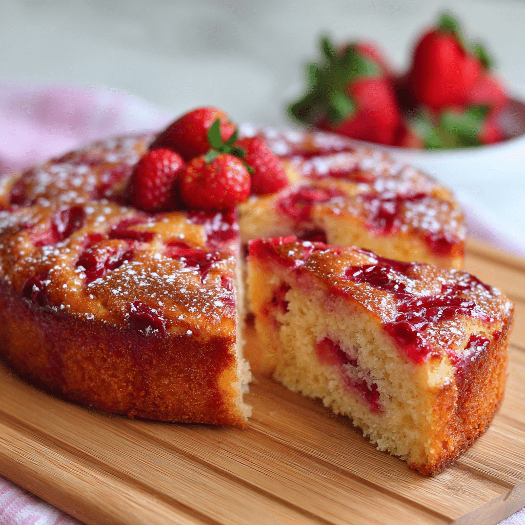 Strawberry Yogurt Cake Recipe - Recipe Image