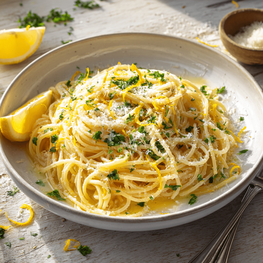 Lemon Garlic Pasta Recipe - Recipe Image
