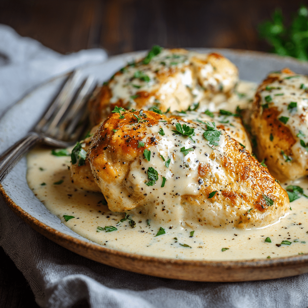 Creamy Garlic Chicken Recipe - Recipe Image