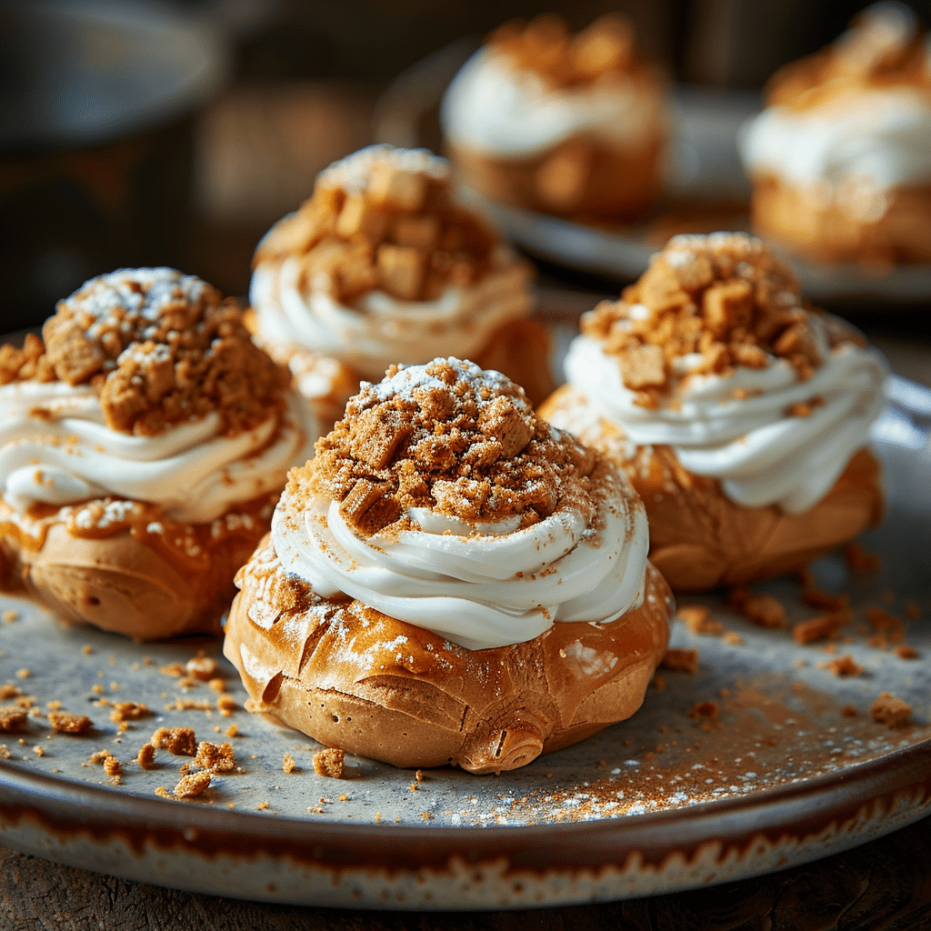 Lotus Biscoff Cream Puffs Recipe - Recipe Image
