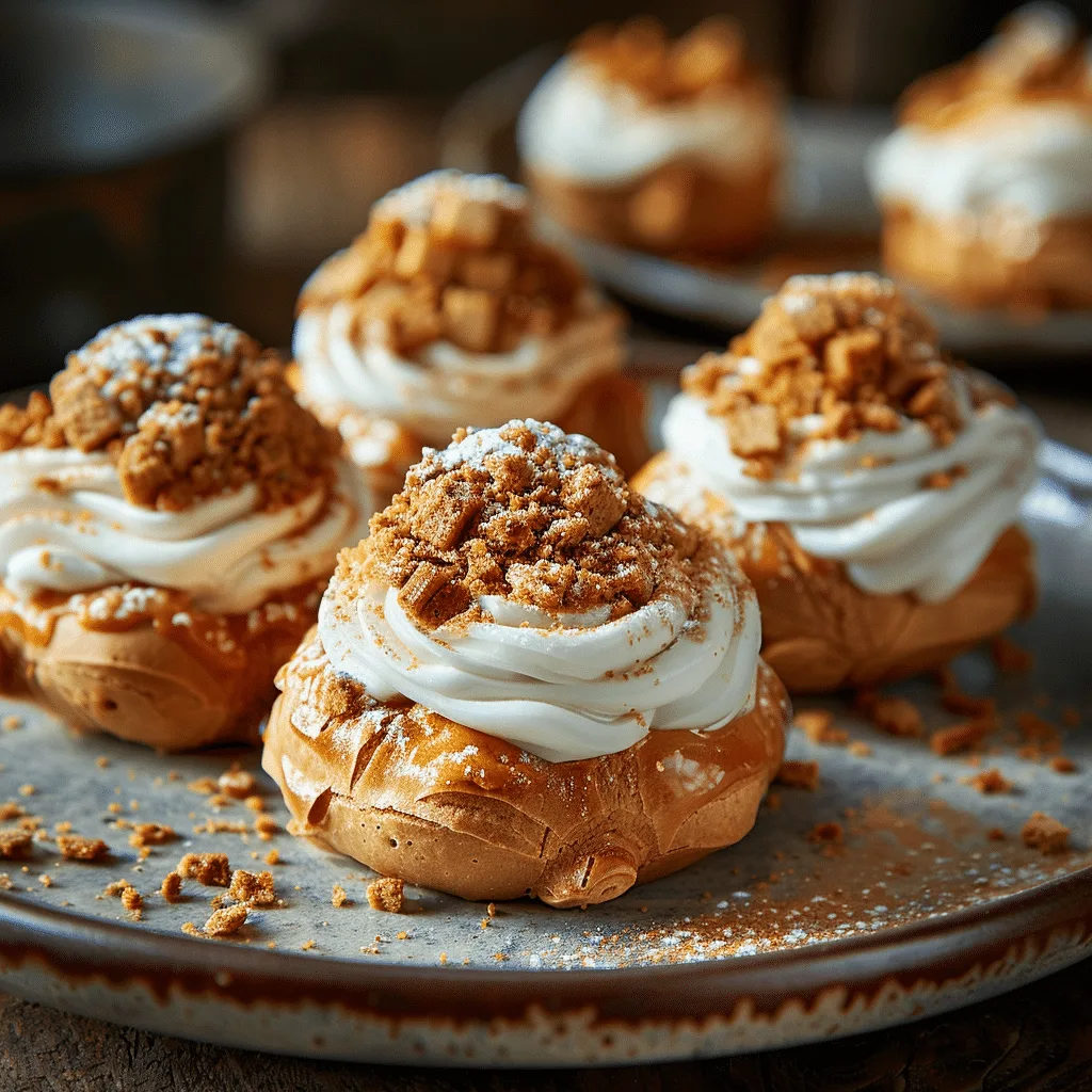 Lotus Biscoff Cream Puffs Recipe - Recipe Image