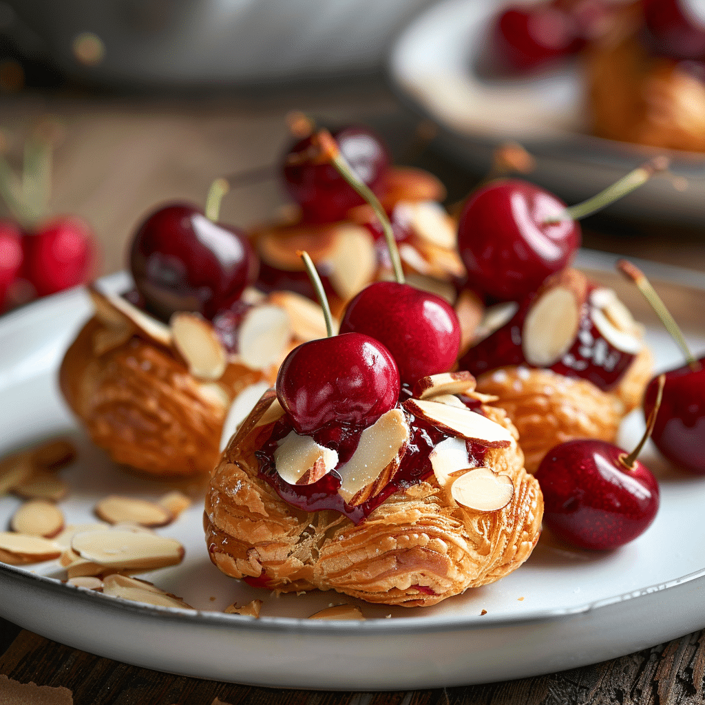 Cherry Almond Profiteroles Recipe