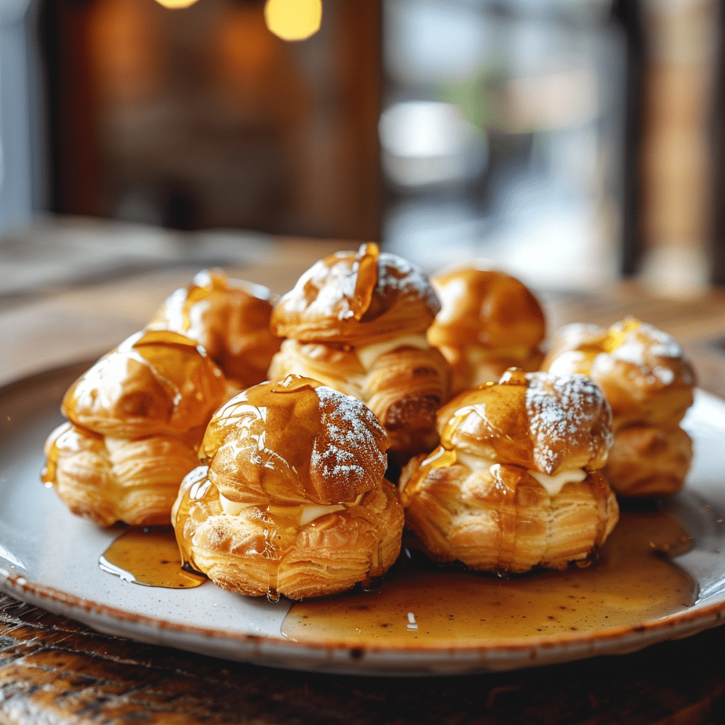 Maple Cream Profiteroles Recipe - Recipe Image
