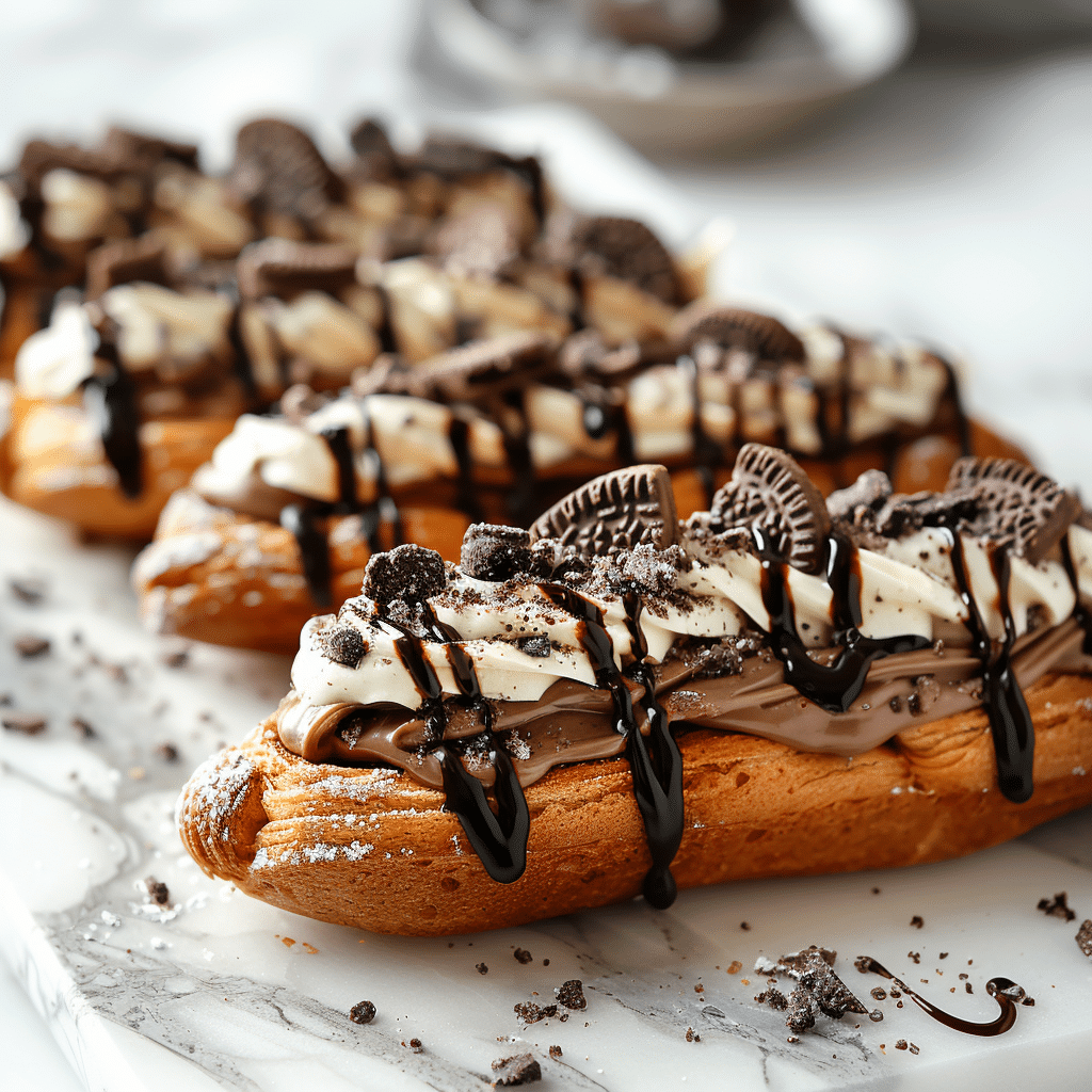 Cookies & Cream Éclairs Recipe - Recipe Image
