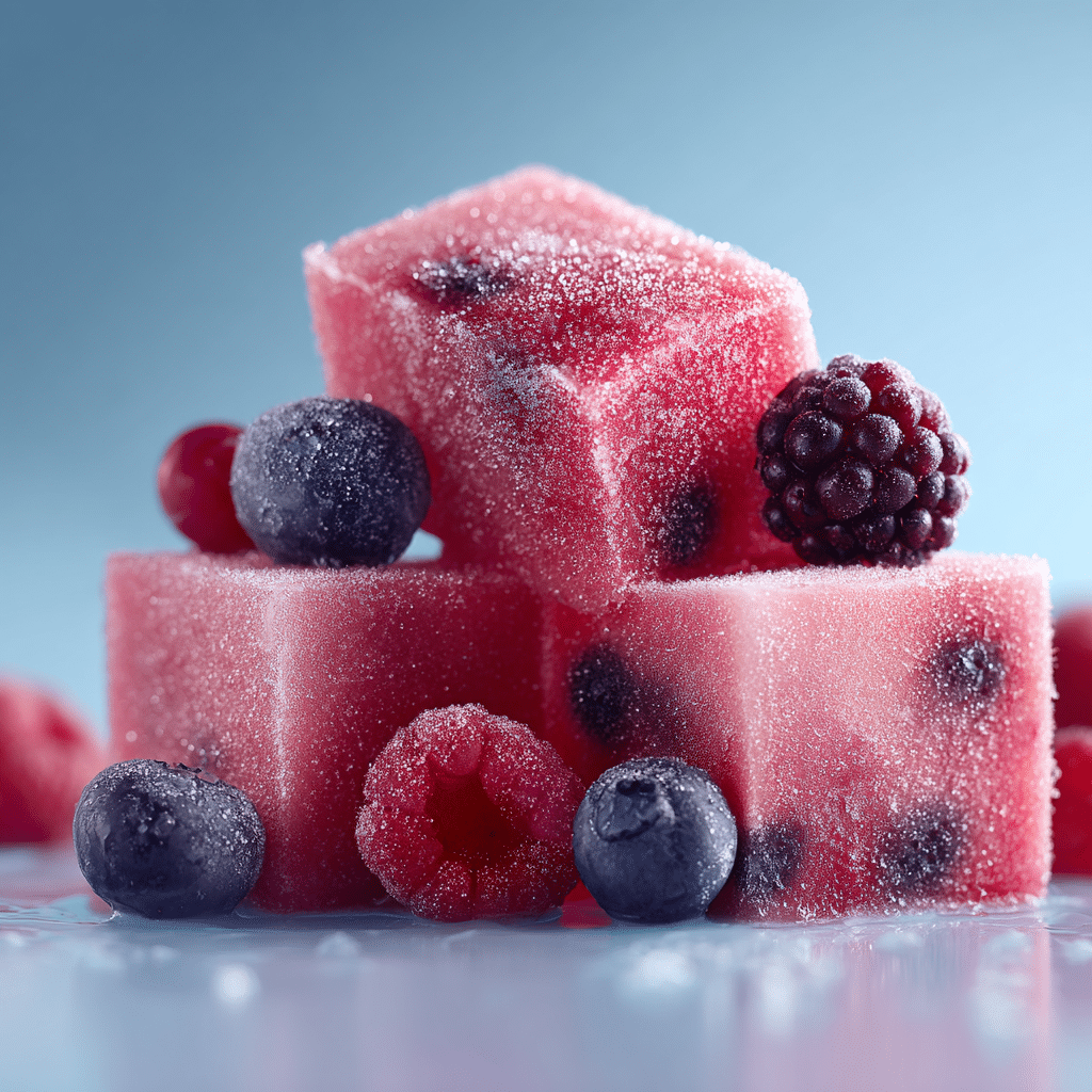 Frozen Berry Yogurt Cubes Recipe - Recipe Image