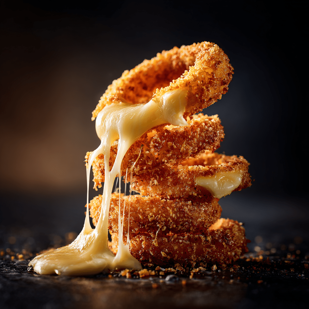 Cheesy Stuffed Onion Rings Recipe - Recipe Image