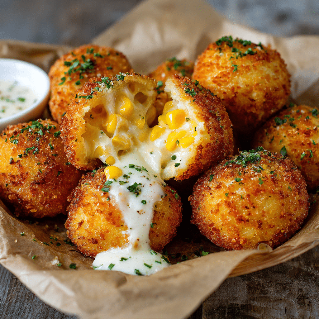 Creamy Corn Cheese Bombs Recipe - Recipe Image