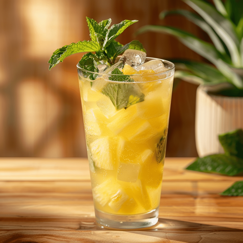 Pineapple Mint Cooler: Fresh & Refreshing Drink Recipe - Recipe Image