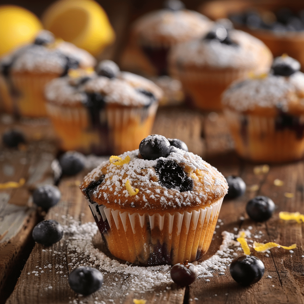 Lemon Blueberry Muffins 🍋 Recipe - Recipe Image
