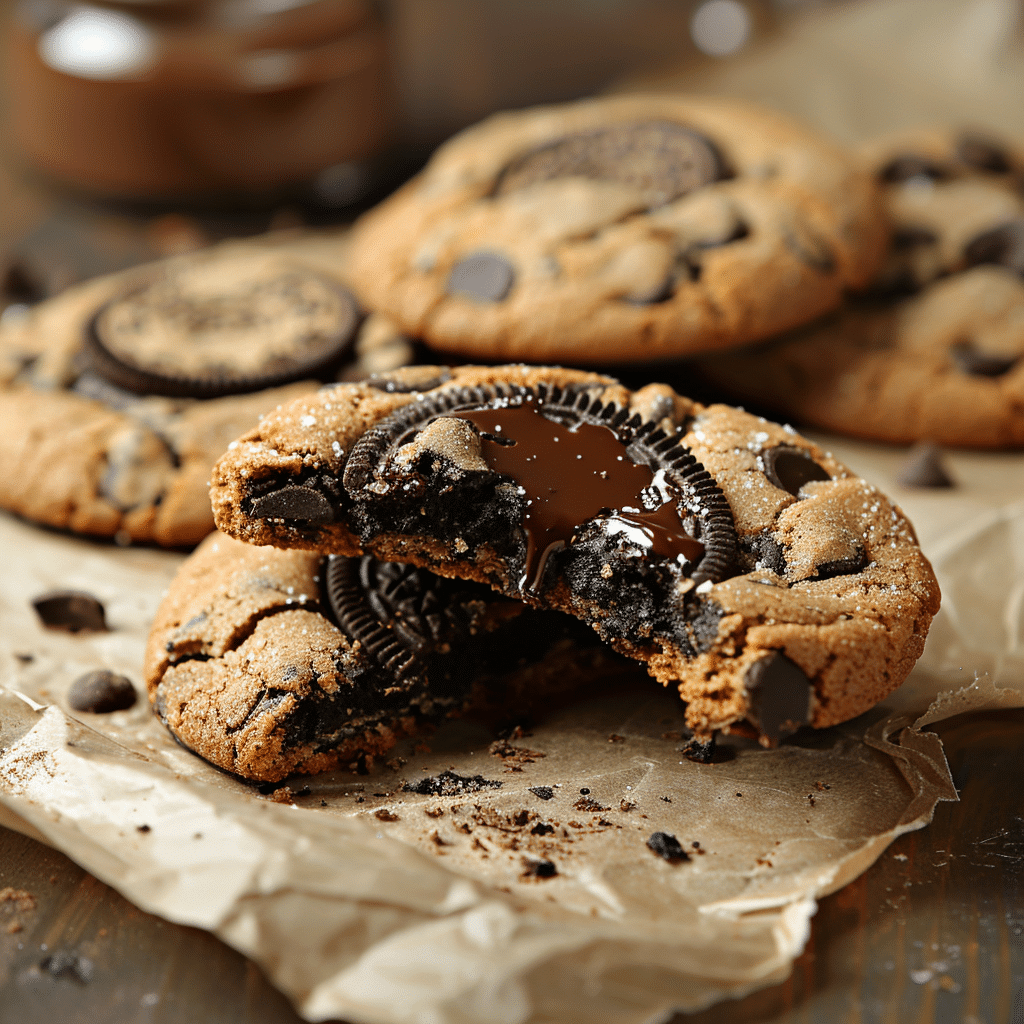 Oreo Stuffed Cookies 🍪 Recipe - Recipe Image