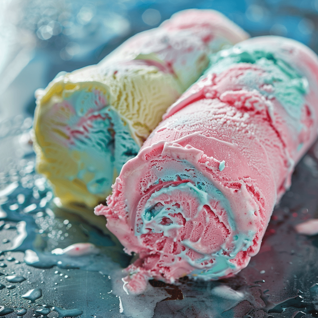 Cotton Candy Ice Cream Rolls 🍭 Recipe