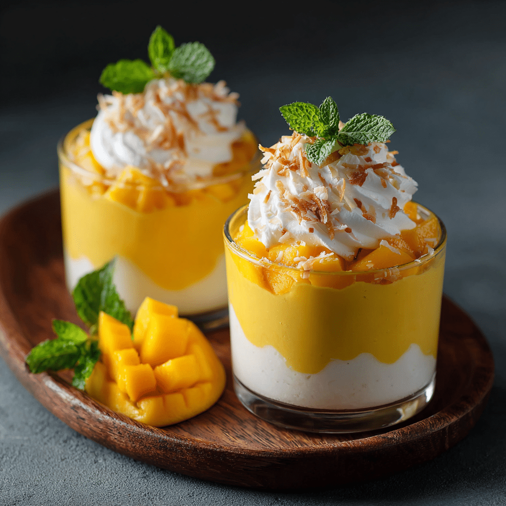Mango Coconut Dessert Cups 🥭 - Recipe Image