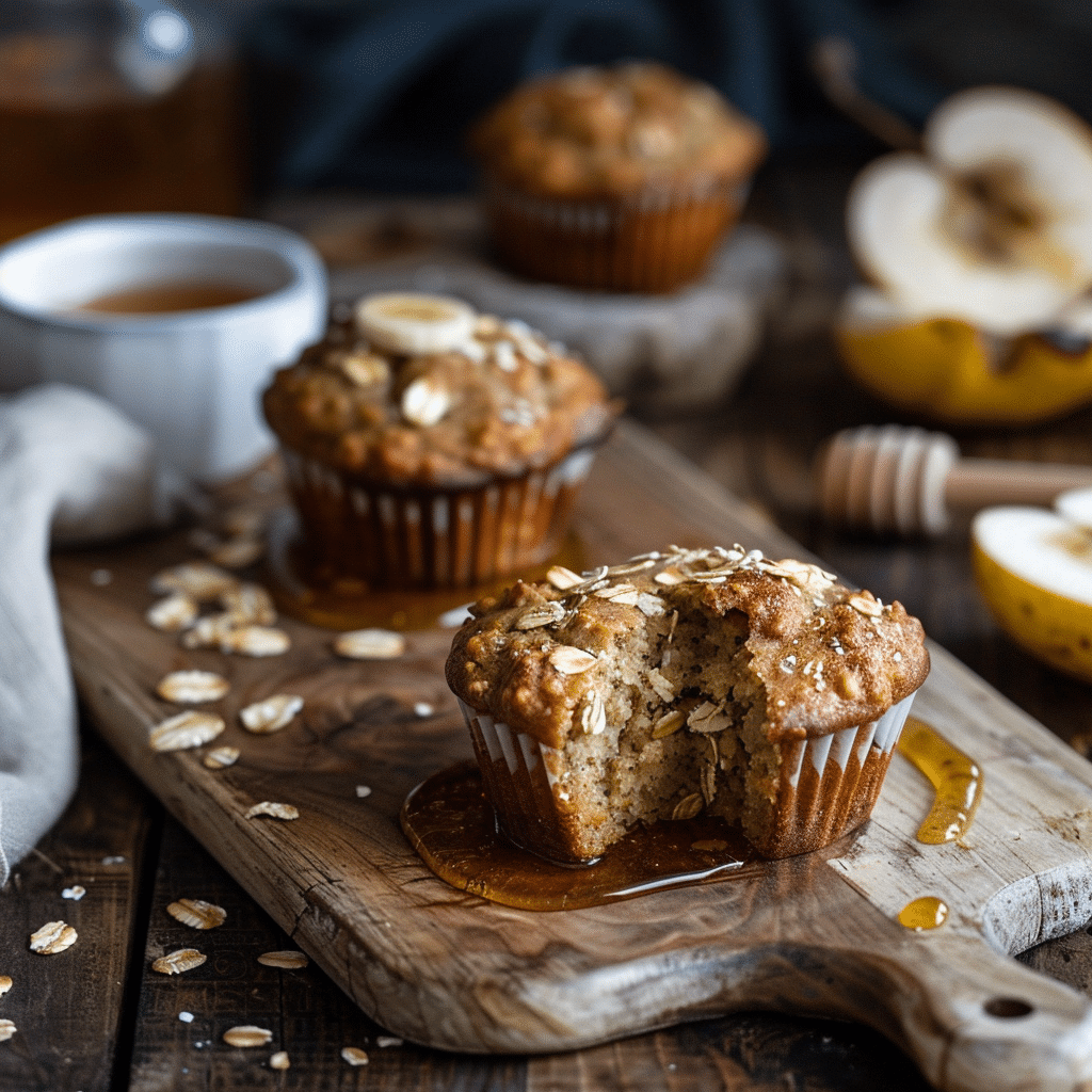 Banana Oat Breakfast Muffins Recipe - Recipe Image