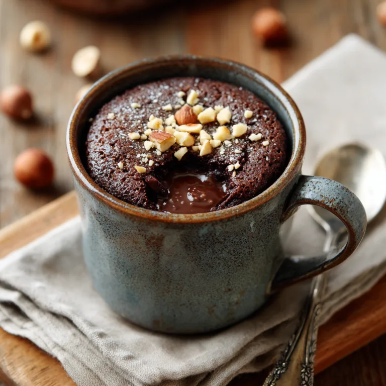 Chocolate Hazelnut Mug Cake Recipe