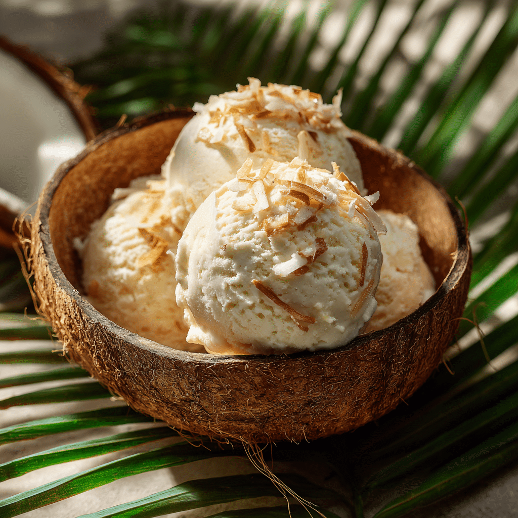 Coconut Ice Cream Recipe - Recipe Image