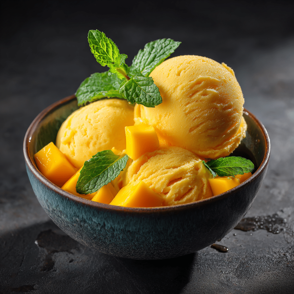 Mango Yogurt Ice Cream Recipe - Recipe Image