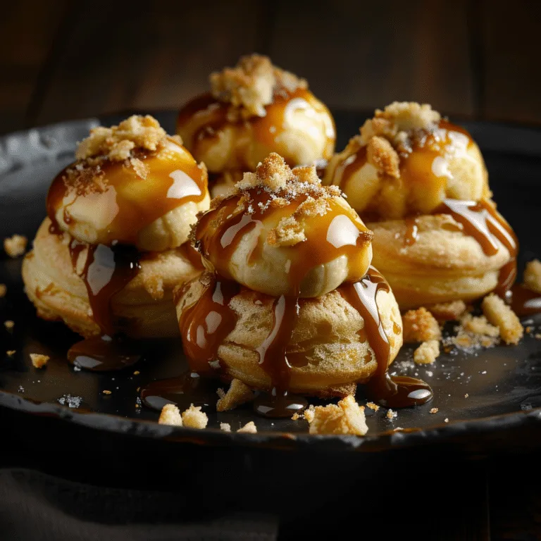 Salted Caramel Banana Profiteroles Recipe