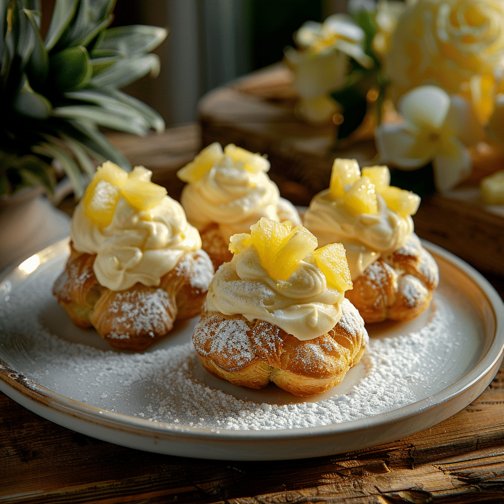 Pineapple Cream Puffs Recipe
