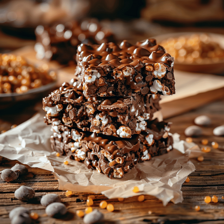 Chocolate Popcorn Bars Recipe