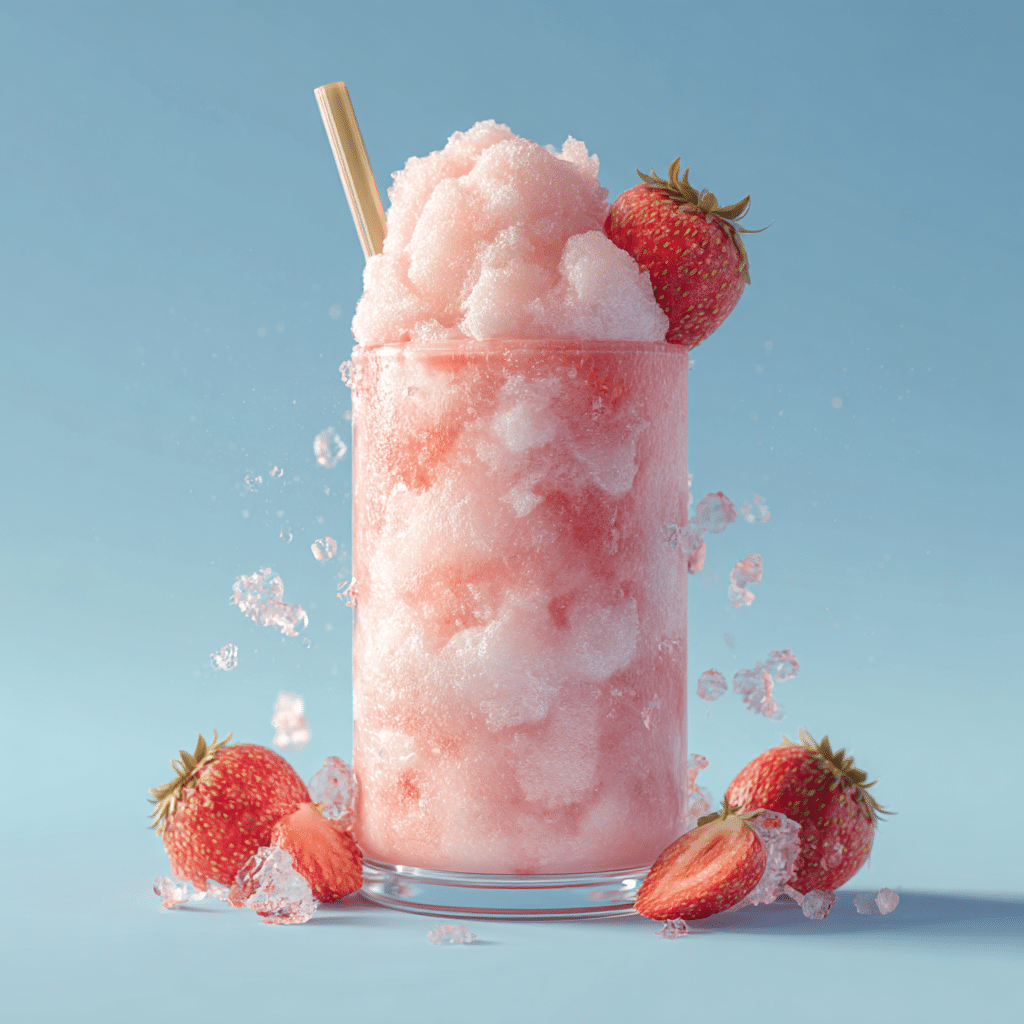 Strawberry Milk Ice Slush Recipe - Recipe Image