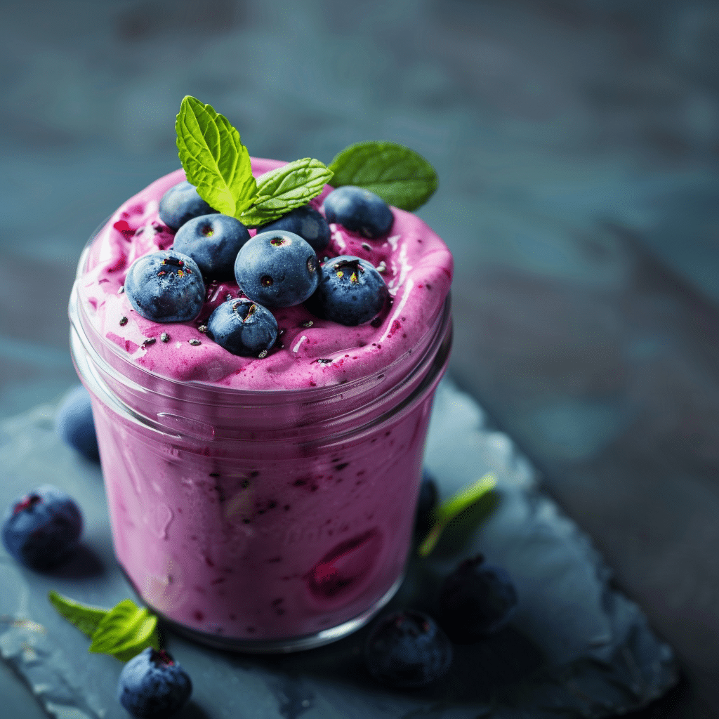 Blueberry Yogurt Smoothie: Antioxidant Boost Recipe - Recipe Image