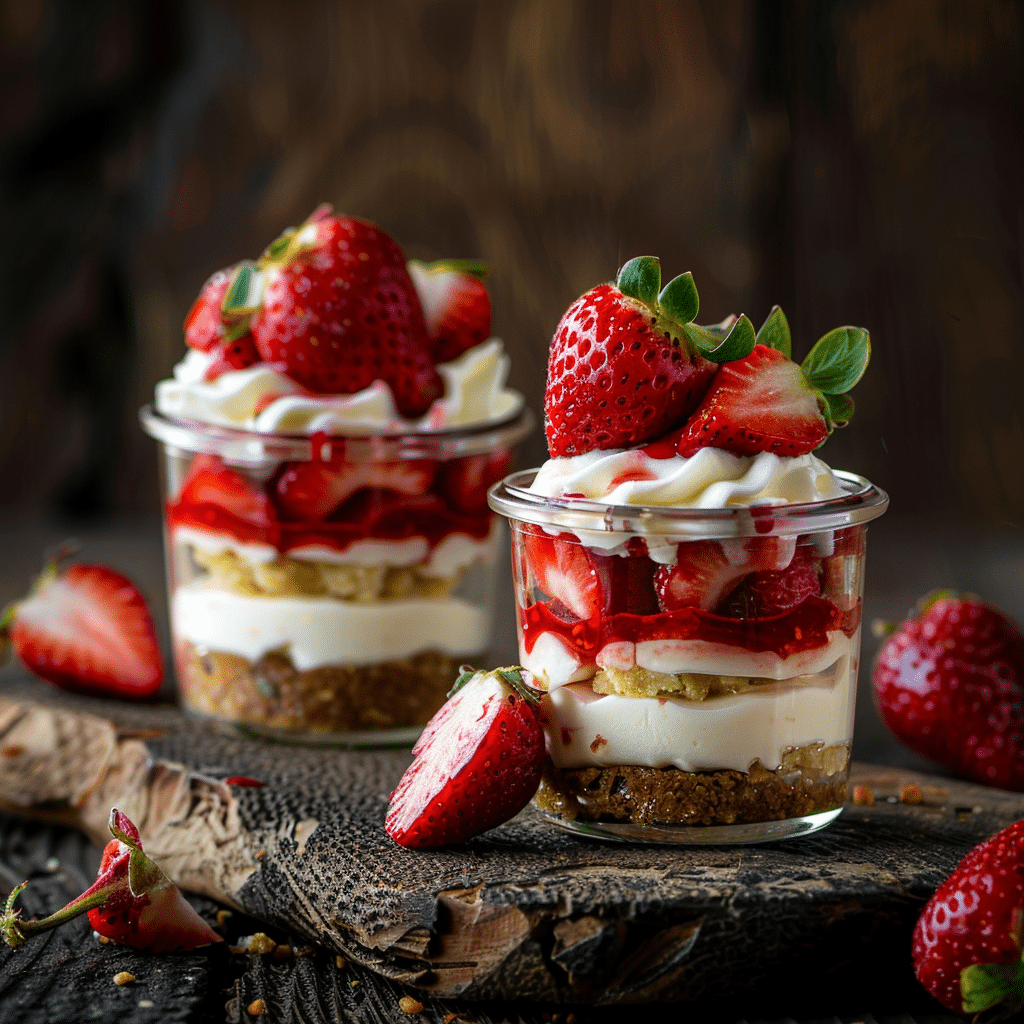 Strawberry Cheesecake Cups 🍓 - Recipe Image