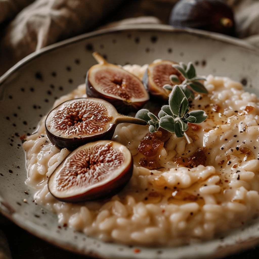 Almond Milk Risotto with Fig Compote Recipe